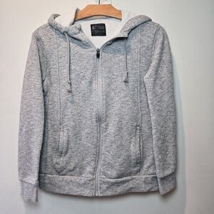 Figs Essential Gray Hoodie Jacket Women's Small Medical Scrubs Workwear